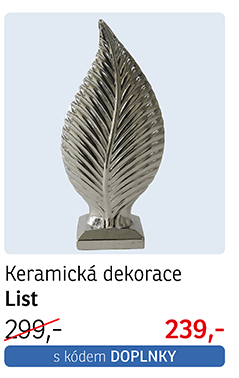 Keramická dekorace list