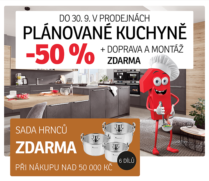 Plánované kuchyně - 50 %