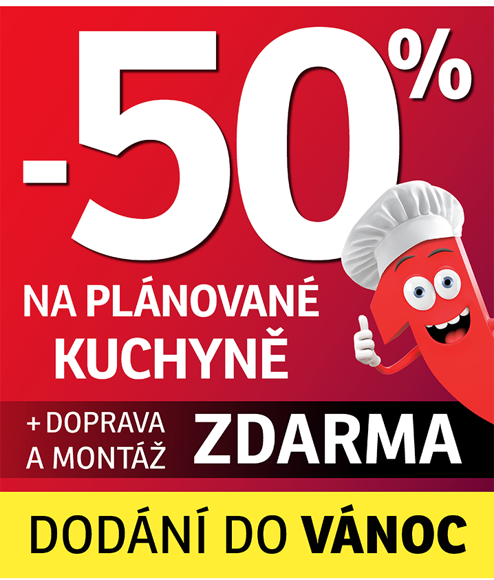 Plánované kuchyně - 50 %