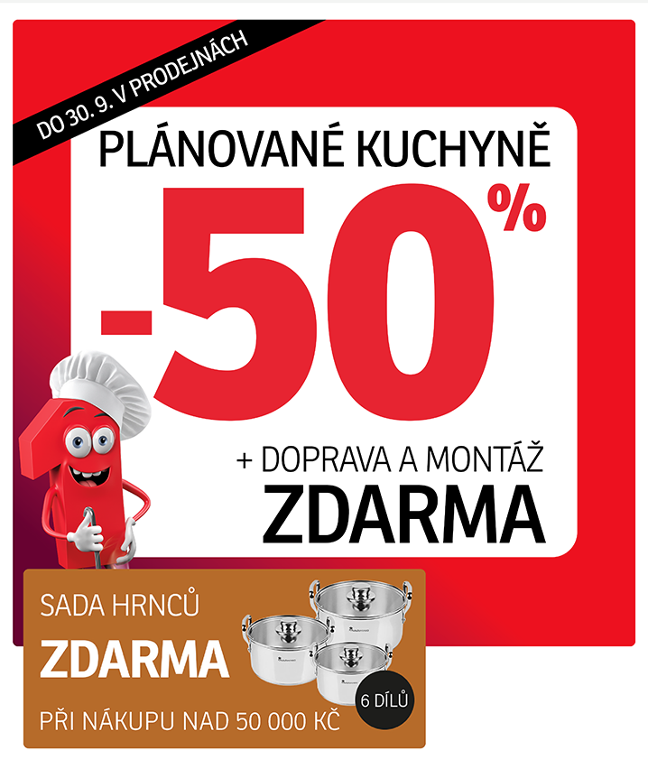 Plánované kuchyně - 50 %