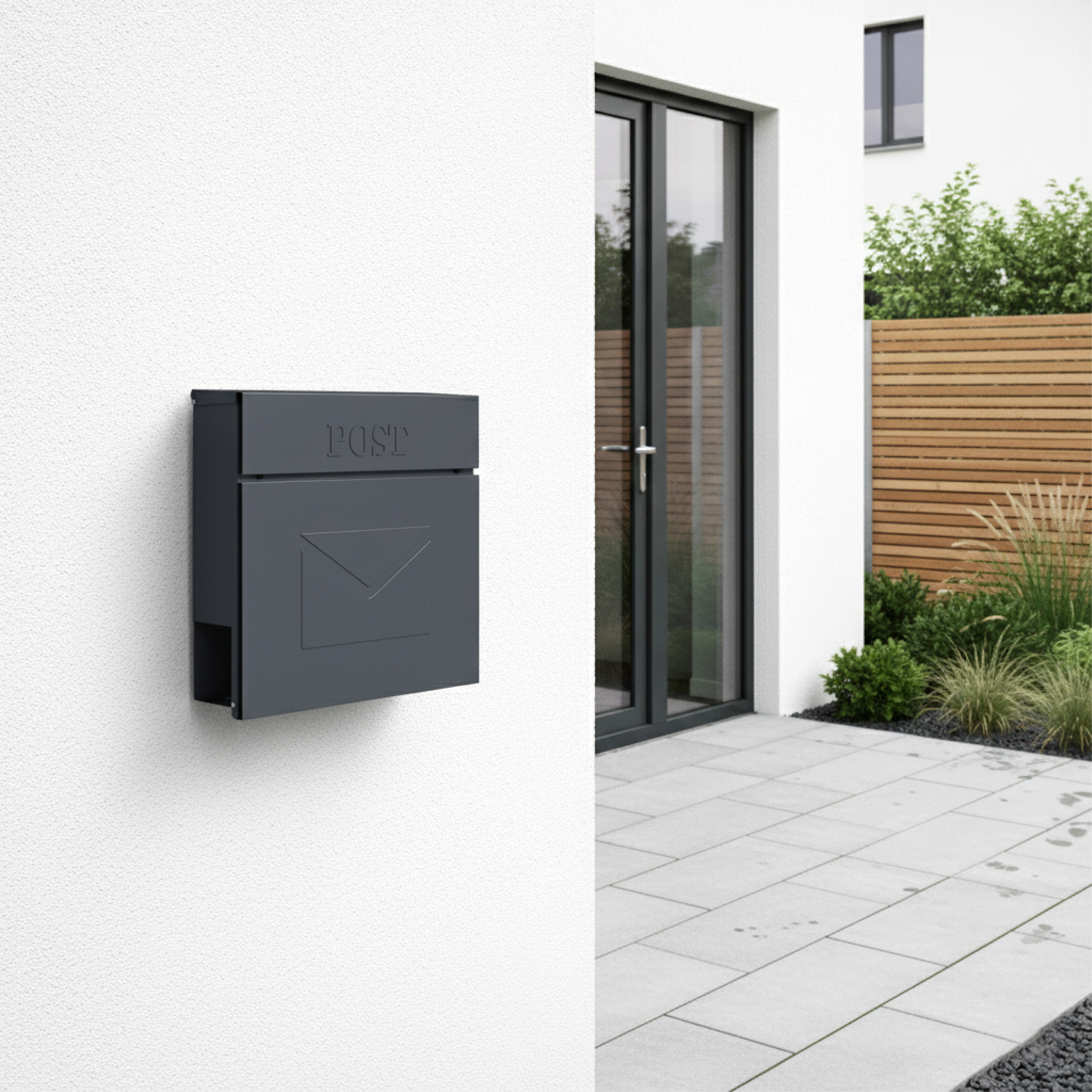 HPB932-71 Wall-mounted MailBox Anthracite Grey chair - view 1