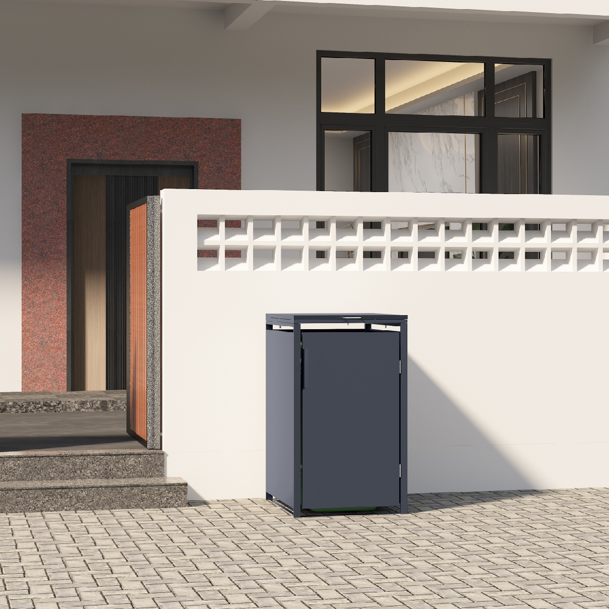 Garbage Bin Box Flip Lid Garbage Bin Box - JGBC214WK-1 Anthracite Grey RAL7016 chair - view 1