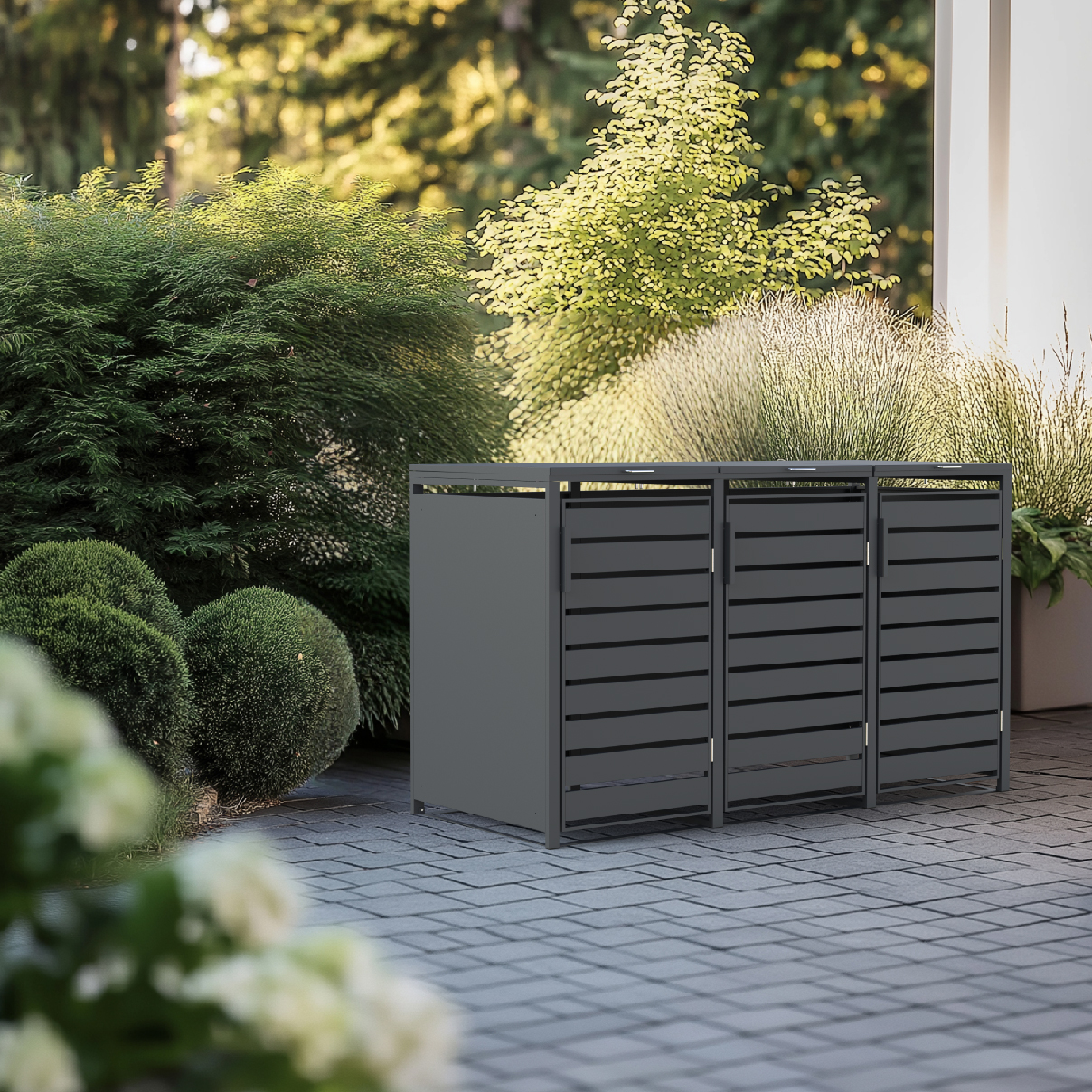 Garbage Bin Box Flip Lid Garbage Bin Box - JGBC212-3A Anthracite Grey RAL7016 chair - view 1