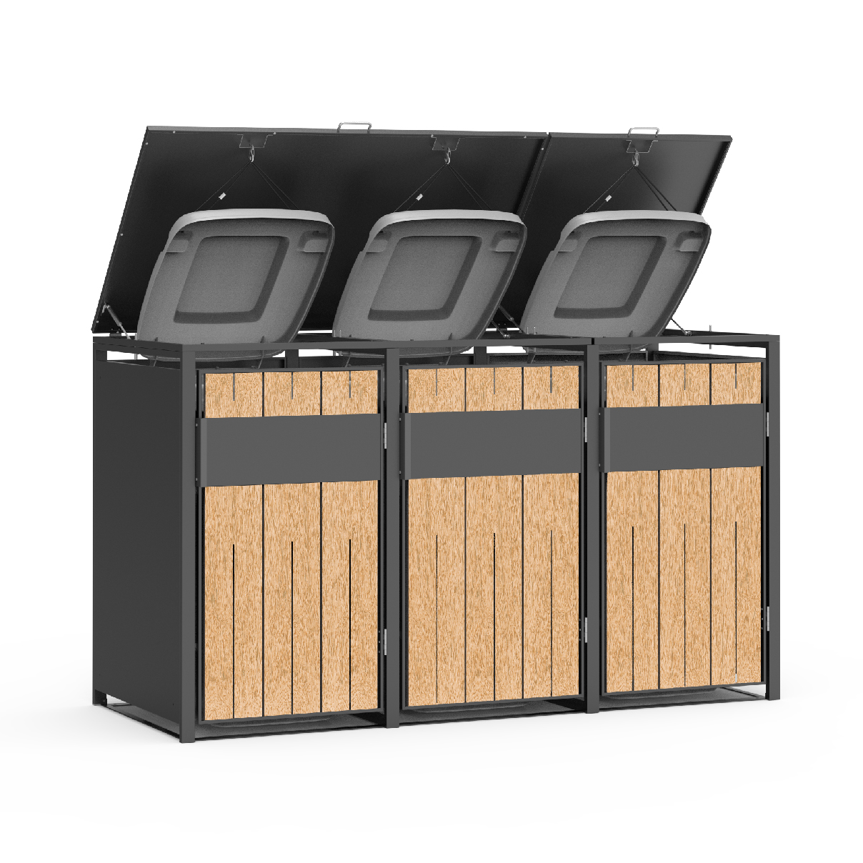 Garbage Bin Box One-Piece Flip Lid Garbage Bin Box – JGBC252-3A UV024 thumbnail 4