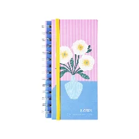 “A Quiet Spring Day” Slim Hardcover Wire-O Journal - Pocket-Sized Memo Pad with Integrated Sticky Notes, Lined Writing Sheets & Horizontal Band Closure