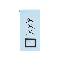 Slim Weeks Casebound Round-Back PU Leather Planner with Debossed Bows & Spine Metal Eyelet 