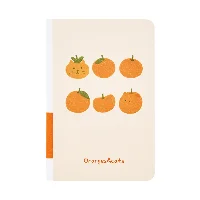 A6 “Peek-a-Boo Fruits” Exposed Smyth Sewn Pocket Dot-Grid Journal