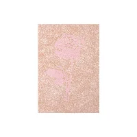 “Soft Whisper” Rose Softcover Smyth-Sewn Journal - A5 Lay-Flat Nubuck PU Notebook with HD Raised Rose Silkscreen & Scalloped Edges