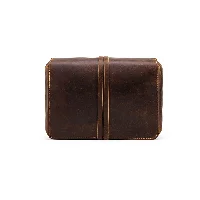 Covenant Vintage Distressed PU Leather Bible Satchel Bag with Embossed Cross-and-Vine Motif