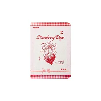 “Berry Red Whisper” B6 Hardcover Lychee-Texture PU Leather Journal - Strawberry & Gingham Series (Set of 2 Designs)