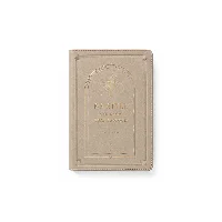 “Cathedral Arch” Premium Oatmeal PU Leather Bible Journal - Gold Foil Psalm 46:10 Embossed Scripture Notebook with Mock Stitching & Guided Study Pages