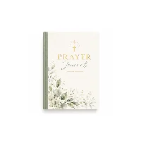 “Botanical Prayer” Premium Dual-Material Laminated Hardcover Journal - Sage Green Cloth Spine & Gold Foil Accents Guided Bible Devotional Notebook