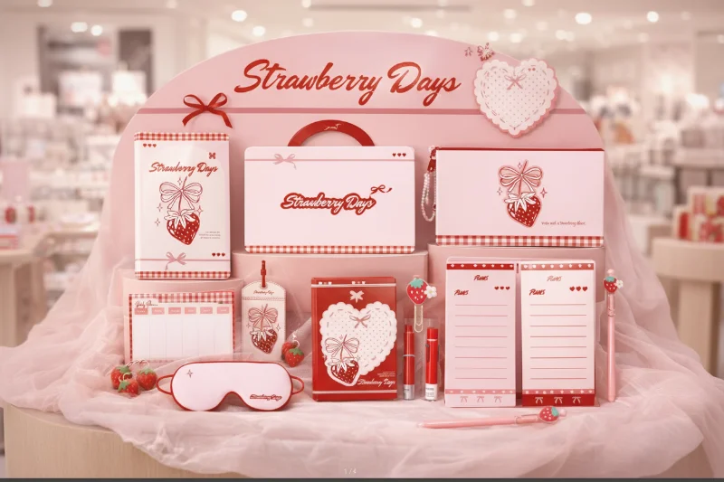 LionPaper “Berry Red Whisper” Pixel Strawberry Collection — Romantic & Sweet Gifting Proposal for Grade-A High-Value Customers, Tailored for Cross-Border Premium E-Commerce & Trendy Stationery Chains 