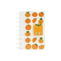 A5 “Orange Cat & Strawberry Dog” Interactive Discbound Journal with Removable Micro Booklet Lined Notebook