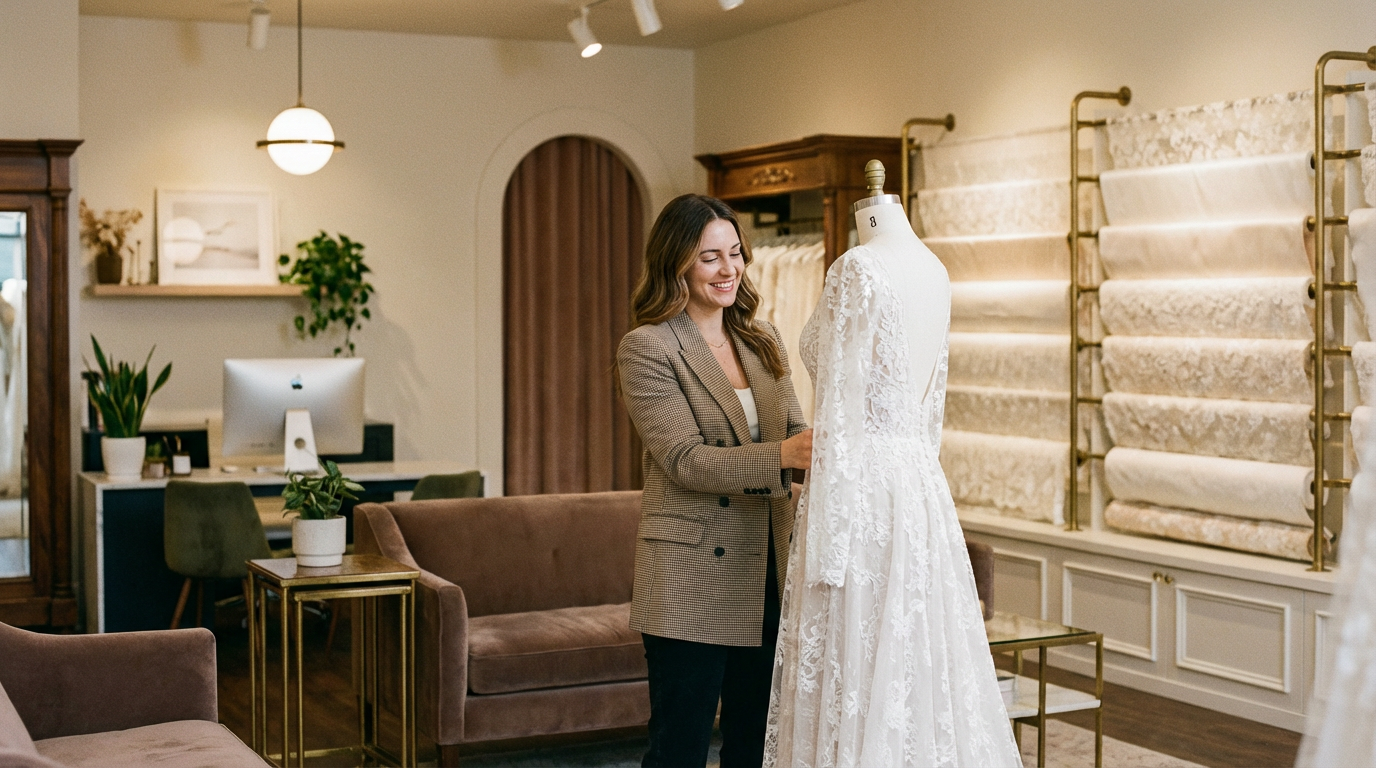 Las Presiones Reales de las Tiendas de Novia y Cómo un Fabricante Estratégico Puede Salvarte el Día