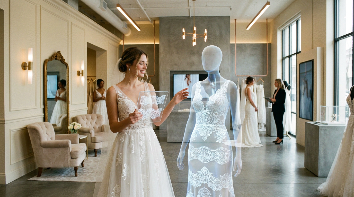 Qué pueden aprender los minoristas de novias en línea de la investigación sobre realidad aumentada y compras personalizadas
