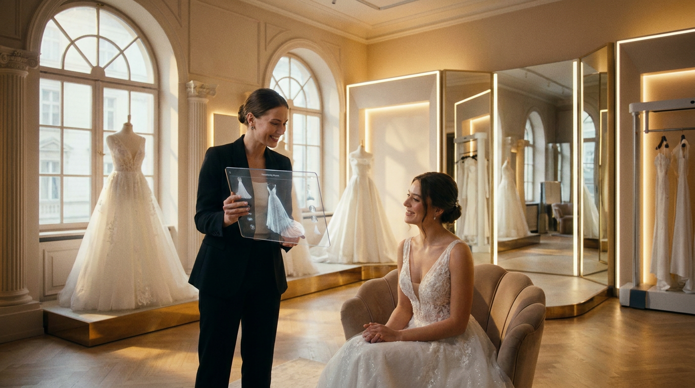 Lo que las boutiques nupciales deben saber sobre el nuevo estándar para las experiencias de compra híbridas