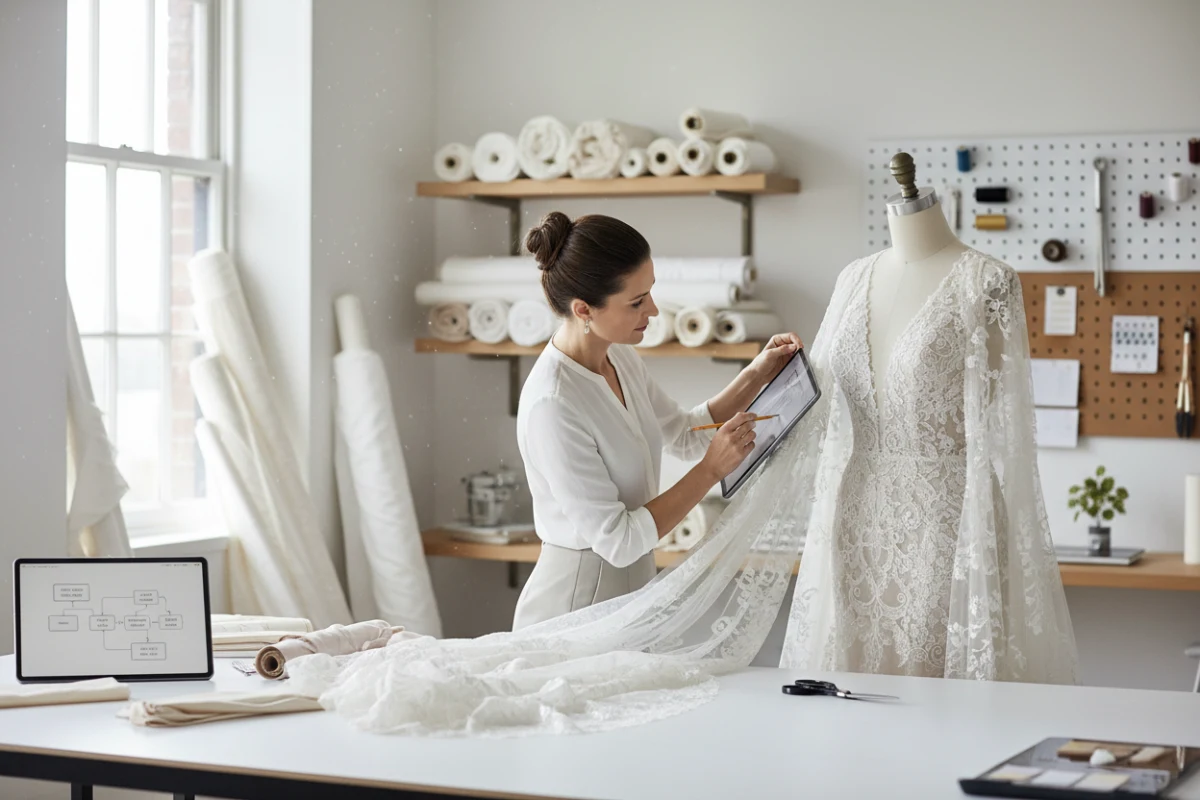 Customized bridal design demonstrating a flexible bridal supply chain.