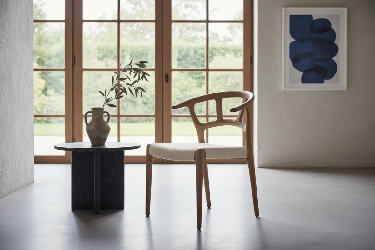 Premium dining room furniture piece showcasing minimalist Scandinavian style.
