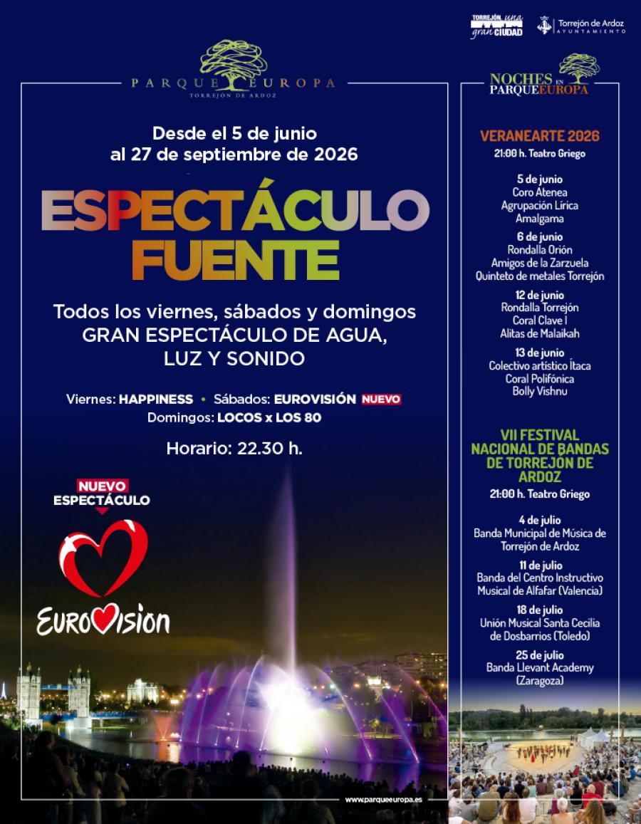 Espectáculo Fuente del Parque Europa