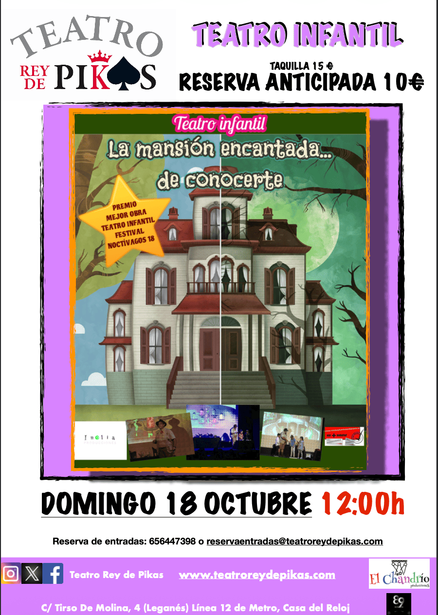 LA MANSIÓN ENCANTADA DE CONOCERTE. Teatro interactivo infantil