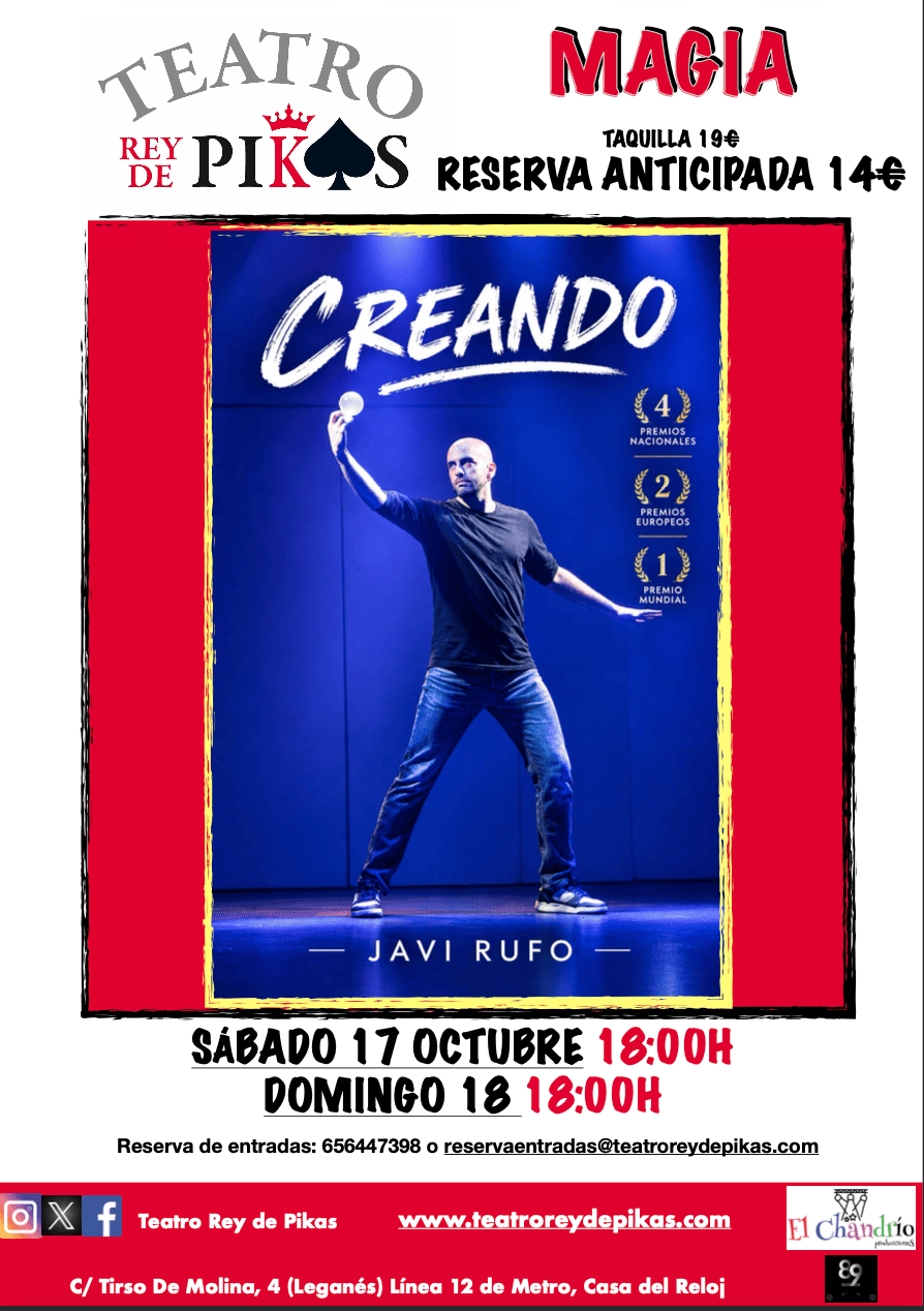 JAVI RUFO. Creando, un espectáculo de magia sorprendente