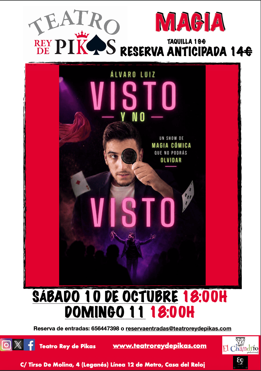 ÁVARO LUIZ «VISTO Y NO VISTO». Magia cómica