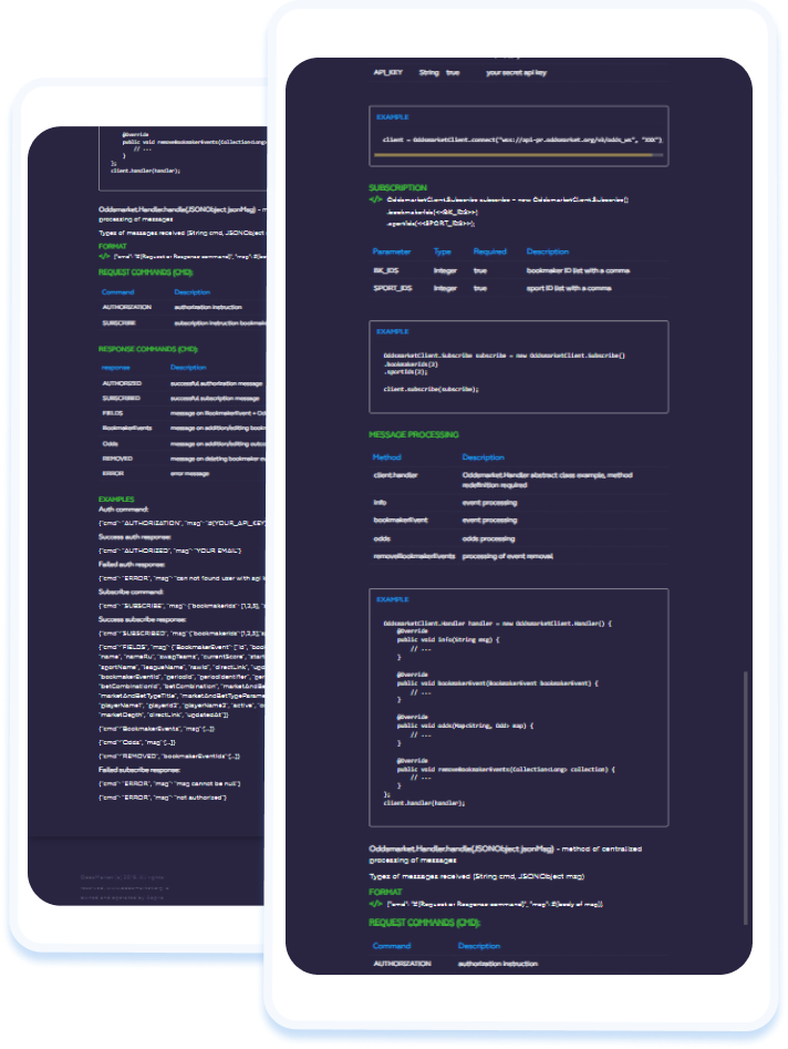 OddsMarket — XML & Json odds feeds