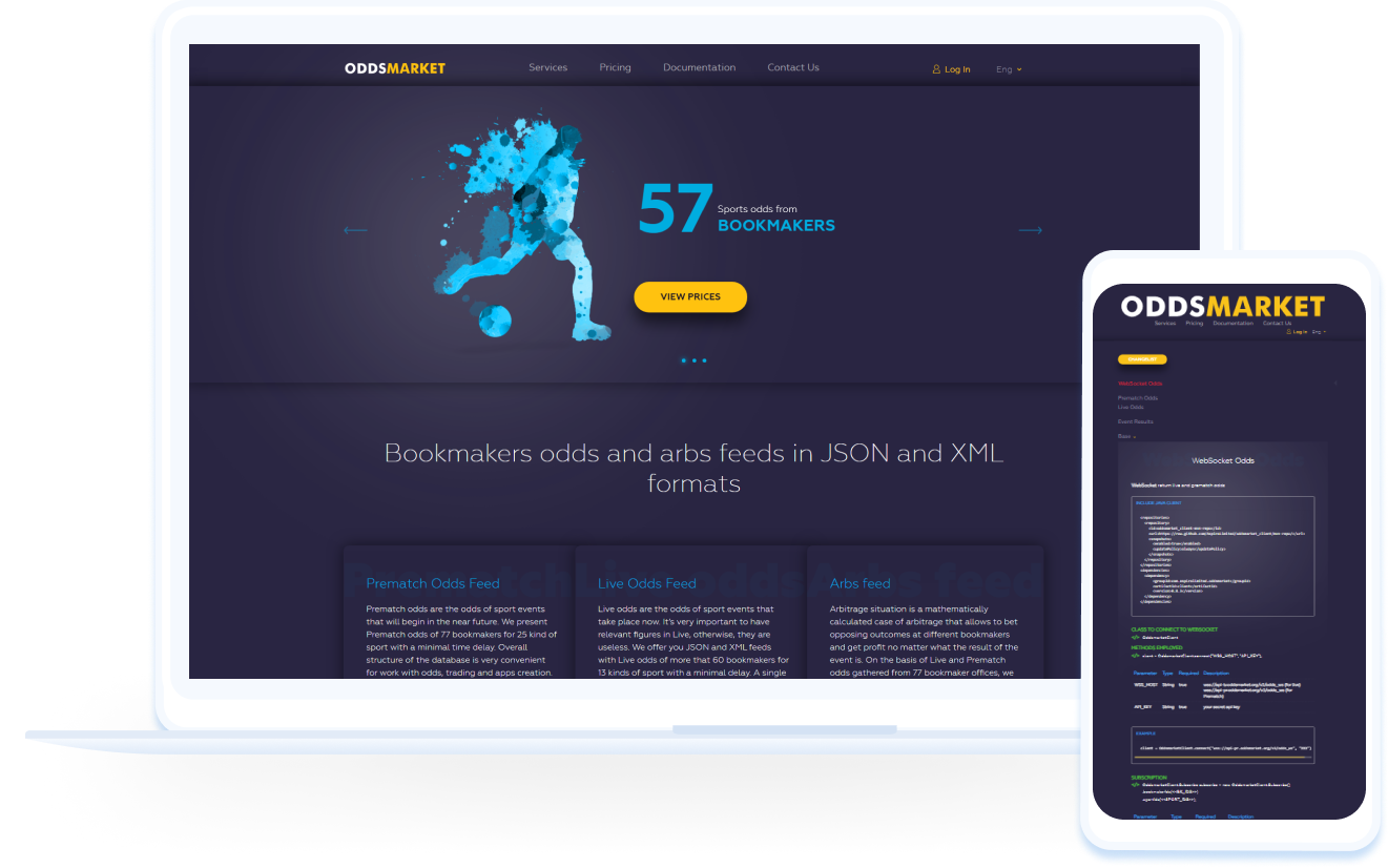OddsMarket — XML & Json odds feeds