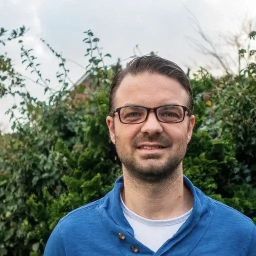 Cheerful bespectacled vision, with hair, smile &