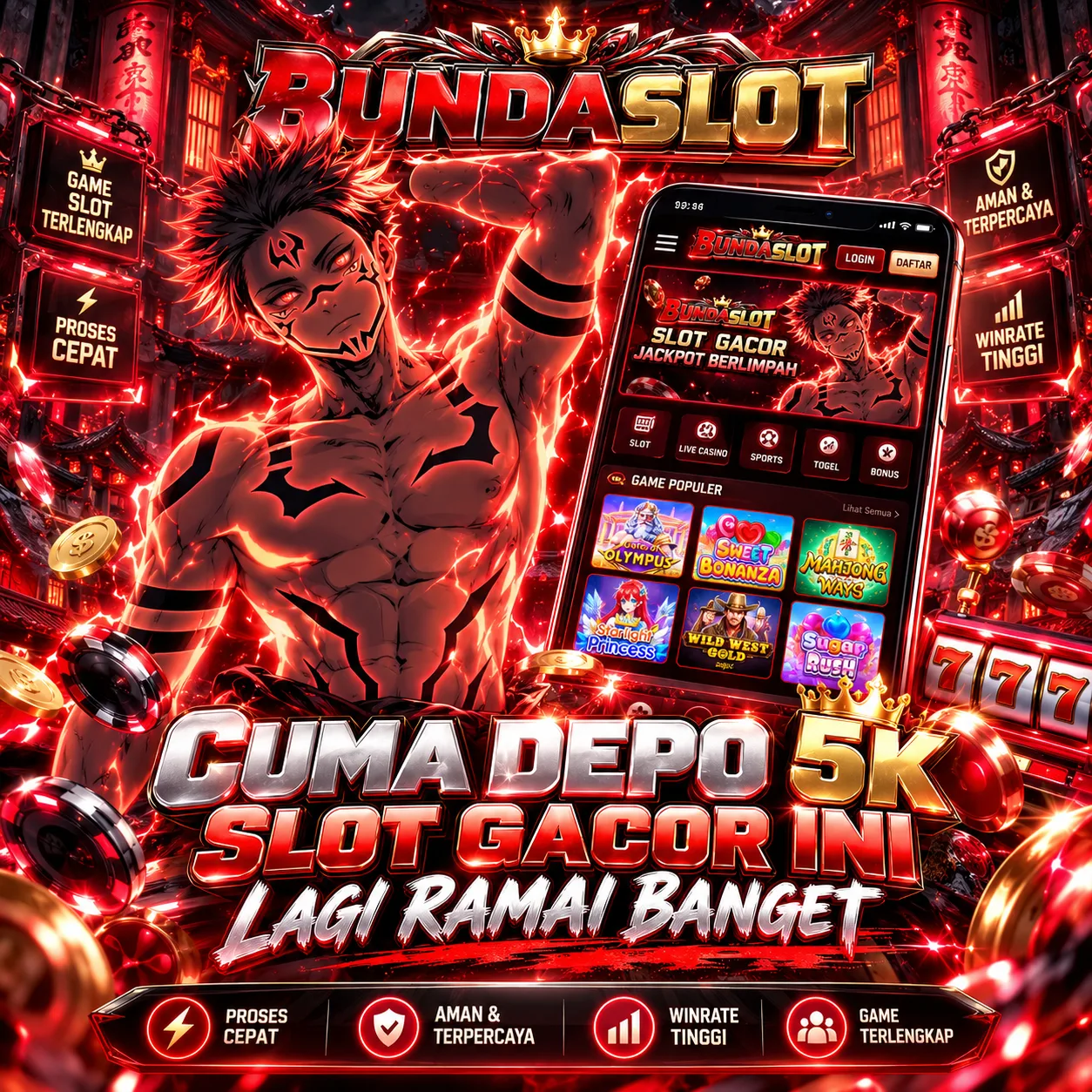 BUNDASLOT | Cuma Depo 5K, Slot Gacor Ini Lagi Ramai Banget