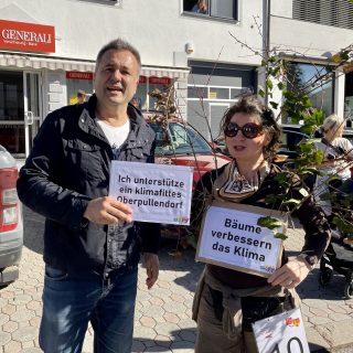 Unterstützung für BLOP! Initiative klimafittes Oberpullendorf 28 - Sonja mit Marco Amminger beim Faschingsumzug