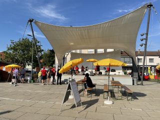 Genussmarkt Oberpullendorf Hitze und Stimmung am Hauptplatz