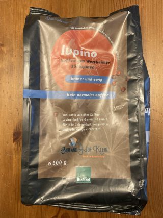 Lupino Kaffee vom Biohof Klein - hier kommt die weißen Süßlupinen aus der Wertheimer Region, also weiß man ganz genau wo die Frucht wächst