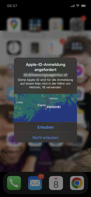 Anbindung an das iCloud SMS, also iMessage, ist spannend, da man sich plötzlich an einem Mac Mini in Helsinki wiederfindet