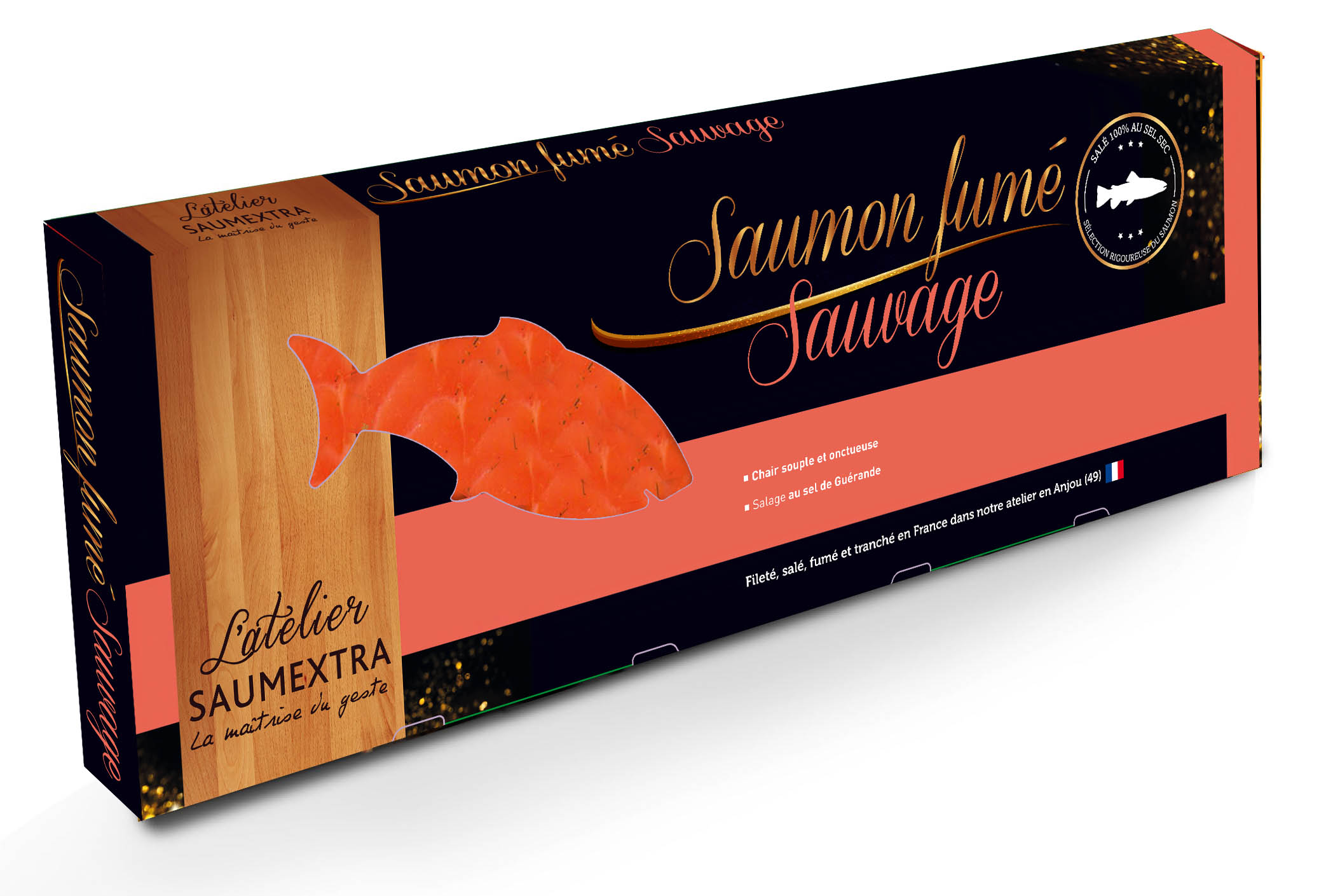 Saumon fumé biologique de l'Atlantique 200g - Saumextra