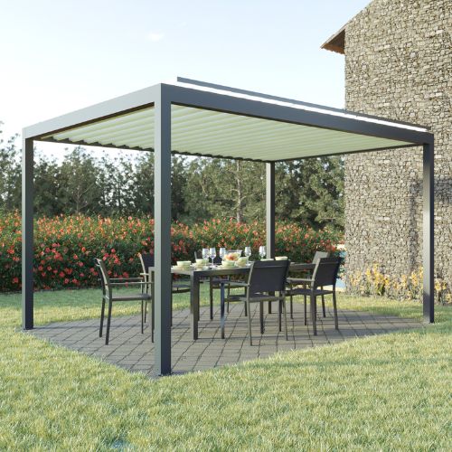 Pergola bioclimatique autoportée Marbella 4x3.5m - Ambiance Terrasse