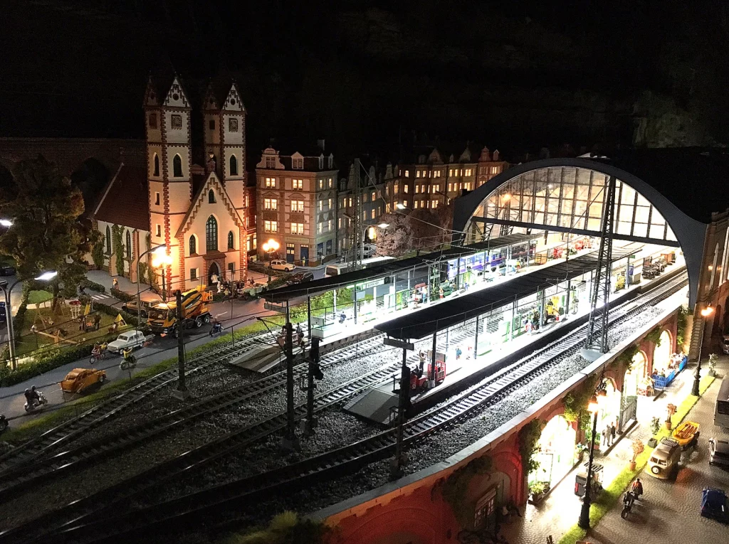 Exposition trains miniatures