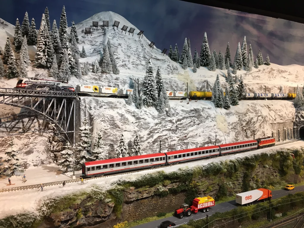 Exposition trains miniatures