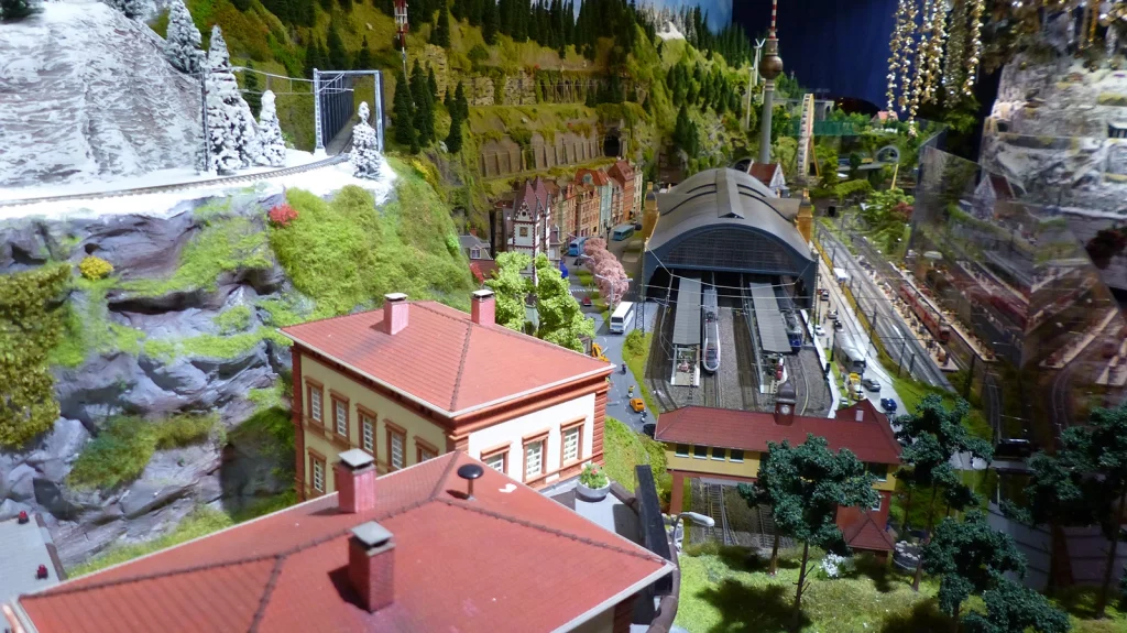 Exposition trains miniatures