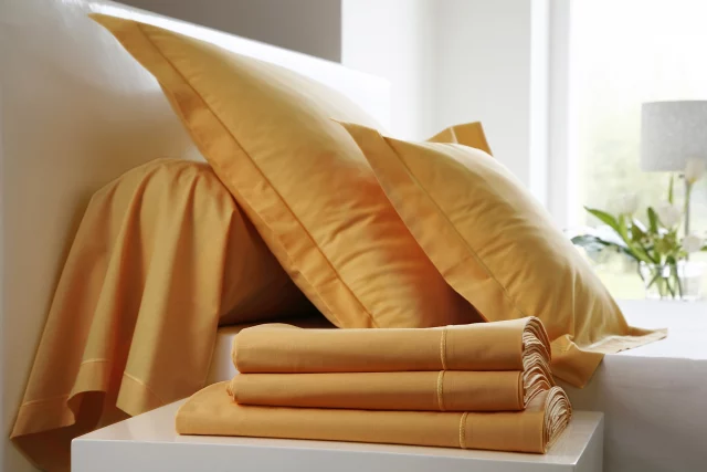 Linge unis - Percale ocre