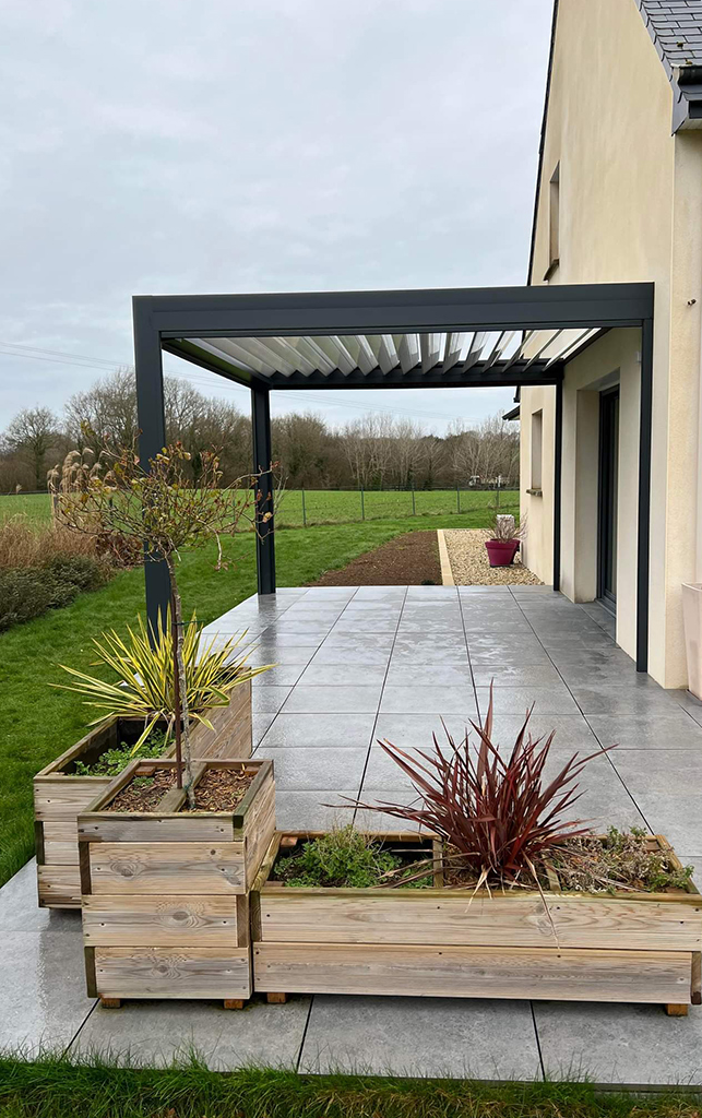 terrasse installation pergola bioclimatique