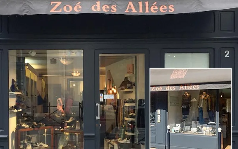 La devanture de Zoé des Allées, place des Martyrs de la Résistance à Bordeaux