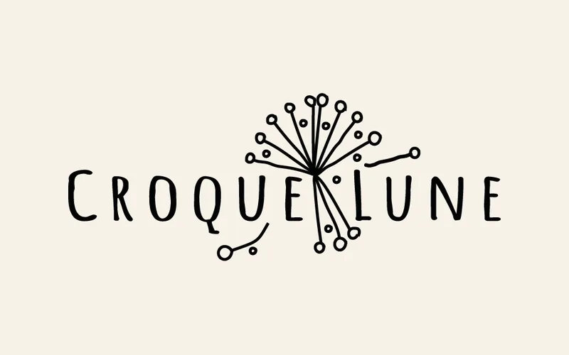 Logo de l'atelier de robes de mariée Croquelune, rue Bouffard à Bordeaux