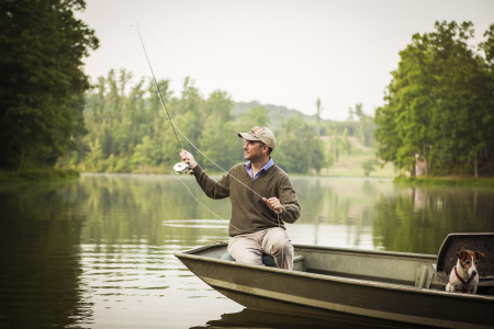 Premium Photo  Gentleman in River Fishing Gear