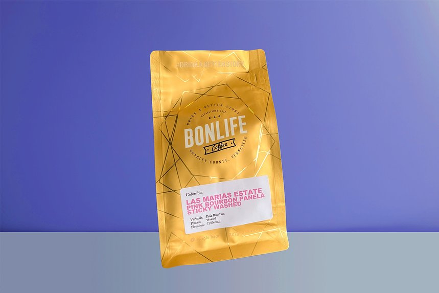 Colombia  Las Maras Estate  Pink Bourbon Panela Sticky Washed by Bonlife Coffee - main image