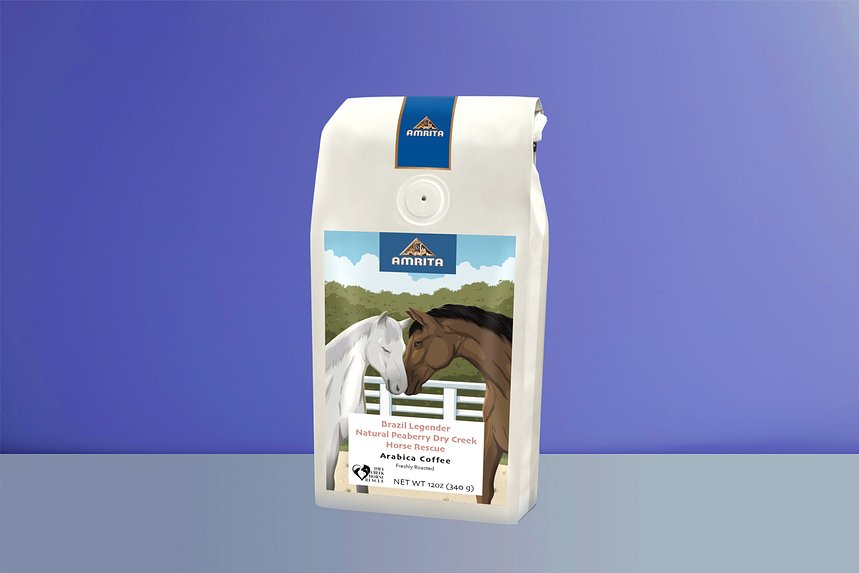 Brazil Legender Peaberry Dry Creek Horse Rescue Light Roast by Amrita Certified Pure - main image