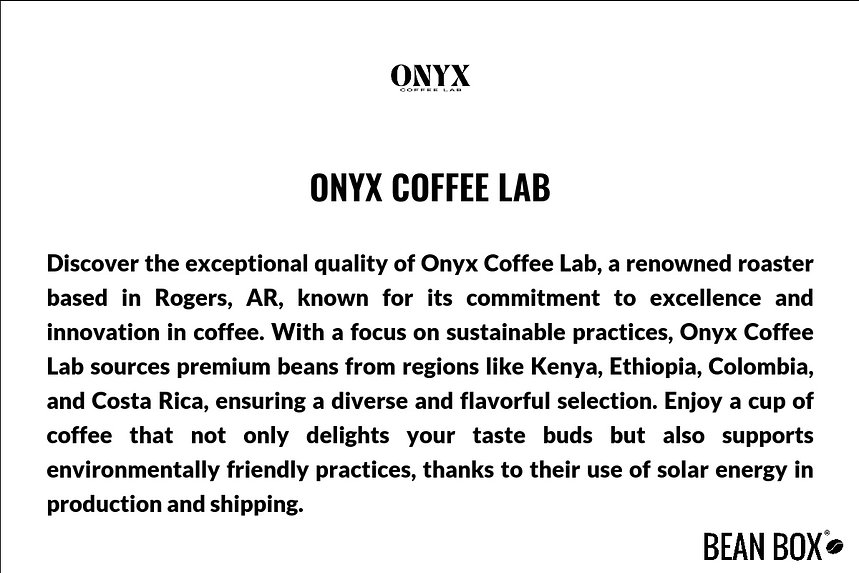 Monarch by Onyx Coffee Lab - main image