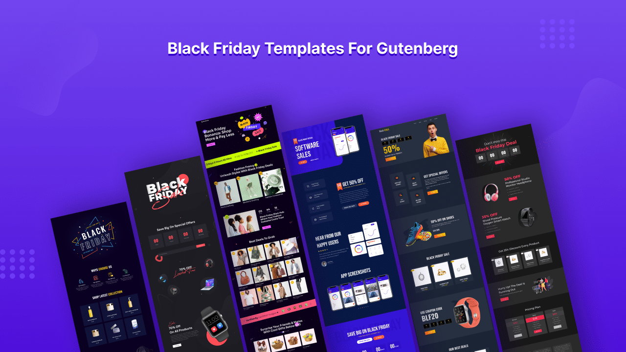 Make Black Friday Page Using Gutenberg Ready Templates