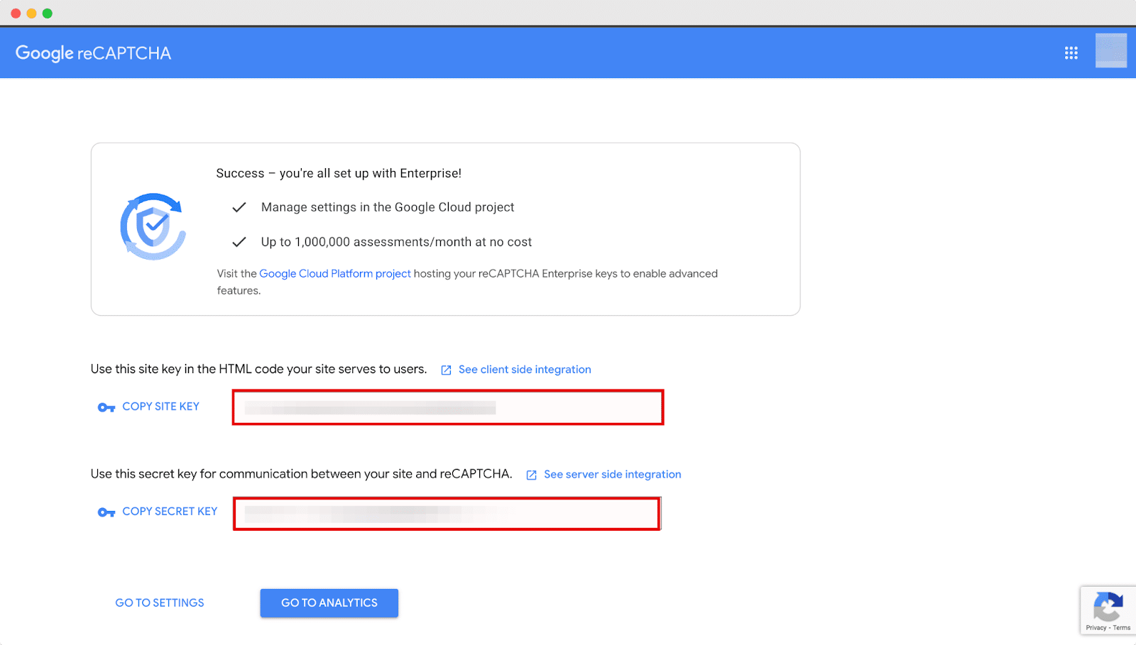 Google reCAPTCHA API